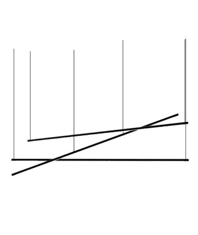 Pendant three-light linear LED