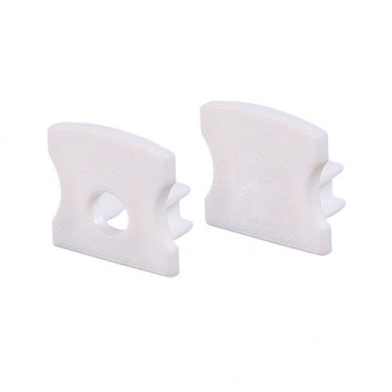 Set 2pcs plastic caps with & without hole for P113 profile