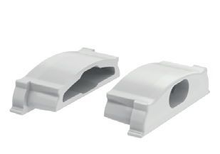 Set 2pcs plastic caps with & without hole for P114N profile