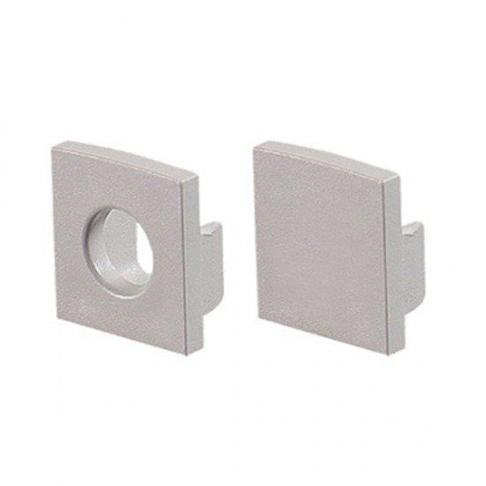 Set 2pcs plastic caps with & without hole for P121 / P122 / P123 profiles