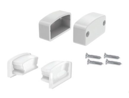 Set 2pcs silicone caps with & without hole for P146 profile