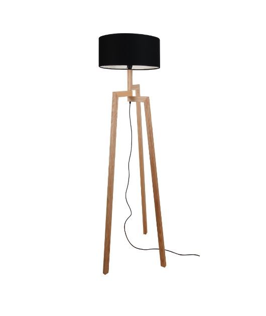 Wooden floor lamp