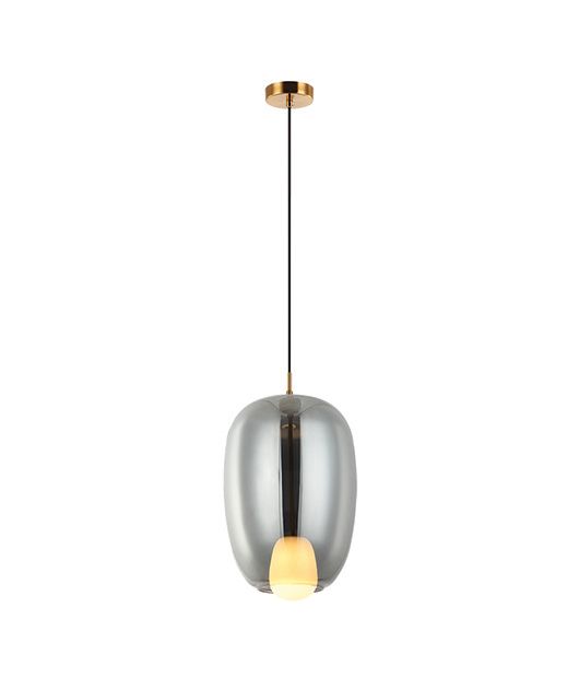 PENDANT LIGHT G9 SMOKE GLASS - GOLD MAT Φωτογραφία από PENDANT LIGHT G9 SMOKE GLASS - GOLD MAT