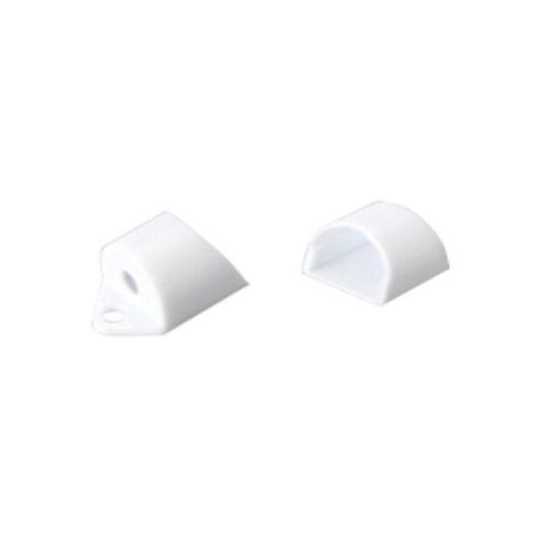 Set 2pcs plastic caps with & without hole for P163 profile Φωτογραφία από Set 2pcs plastic caps with & without hole for P163 profile