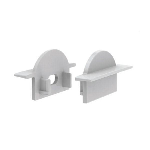 Set 2pcs plastic caps with & without hole for P101 profile Φωτογραφία από Set 2pcs plastic caps with & without hole for P101 profile