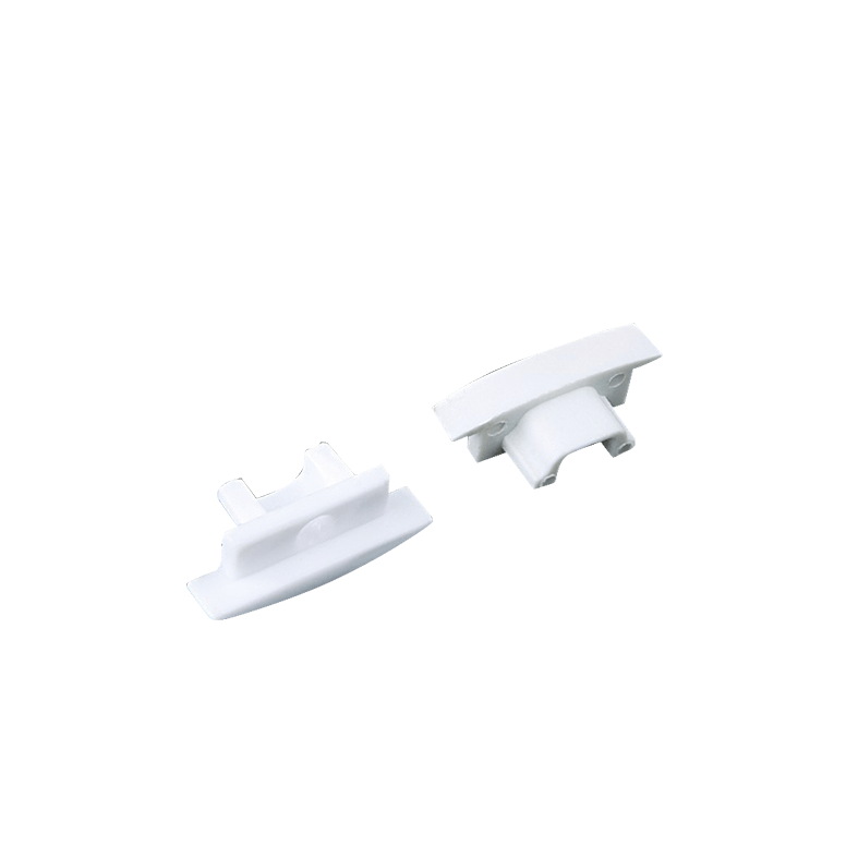 Set 2pcs plastic caps with & without hole for P108 profile Φωτογραφία από Set 2pcs plastic caps with & without hole for P108 profile