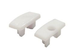 Set 2pcs plastic caps with & without hole for P109 profile Φωτογραφία από Set 2pcs plastic caps with & without hole for P109 profile