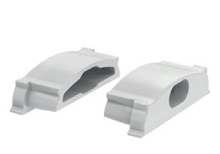 Φωτογραφία από Set 2pcs plastic caps with & without hole for P114N profile