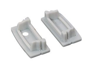 Set 2pcs plastic caps with & without hole for P117 profile Φωτογραφία από Set 2pcs plastic caps with & without hole for P117 profile