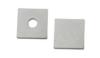 Set 2pcs plastic caps with & without hole for P124 profile Φωτογραφία από Set 2pcs plastic caps with & without hole for P124 profile