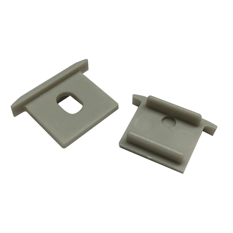 Set 2pcs plastic caps with & without hole for P139 profile Φωτογραφία από Set 2pcs plastic caps with & without hole for P139 profile
