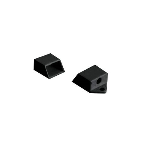 Set 2pcs plastic black caps with & without hole for P151, P151W & P151B profile Φωτογραφία από Set 2pcs plastic black caps with & without hole for P151, P151W & P151B profile