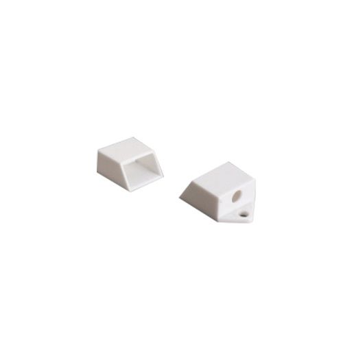 Set 2pcs plastic white caps with & without hole for P151, P151W & P151B profile Φωτογραφία από Set 2pcs plastic white caps with & without hole for P151, P151W & P151B profile