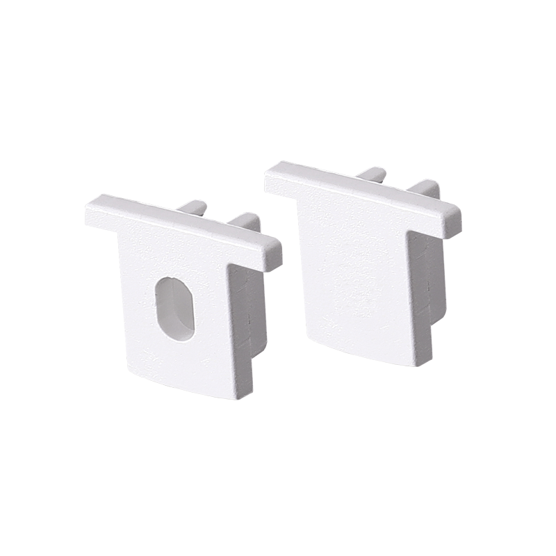 Set 2pcs plastic caps with & without hole for P160 profile Φωτογραφία από Set 2pcs plastic caps with & without hole for P160 profile