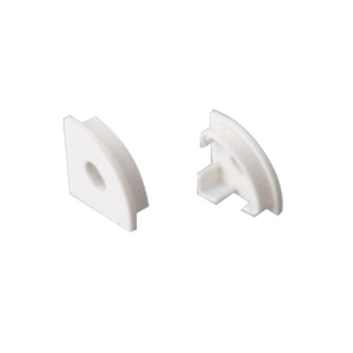 Set 2pcs plastic caps with & without hole for P161 profile Φωτογραφία από Set 2pcs plastic caps with & without hole for P161 profile