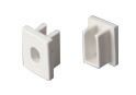 Set 2pcs plastic caps with & without hole for P162 profile Φωτογραφία από Set 2pcs plastic caps with & without hole for P162 profile