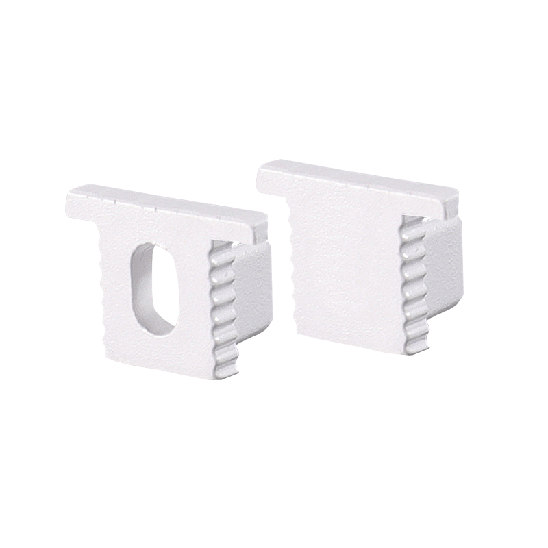 Set 2pcs plastic caps with & without hole for P189 profile Φωτογραφία από Set 2pcs plastic caps with & without hole for P189 profile