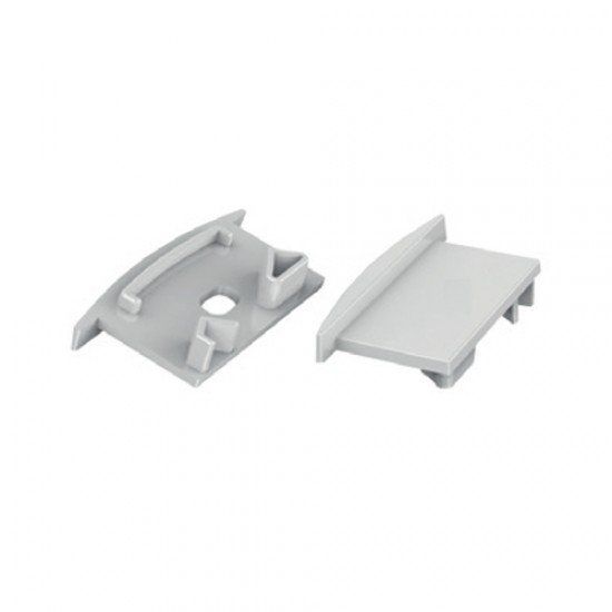 Set 2pcs plastic caps with & without hole for P191 profile Φωτογραφία από Set 2pcs plastic caps with & without hole for P191 profile
