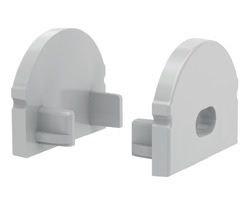 Set 2pcs plastic caps with & without hole for P2LA profile Φωτογραφία από Set 2pcs plastic caps with & without hole for P2LA profile