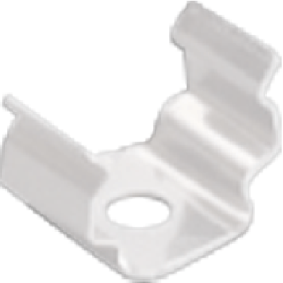 White metal mounting clip for P151, P151W & P151B profiles Φωτογραφία από White metal mounting clip for P151, P151W & P151B profiles