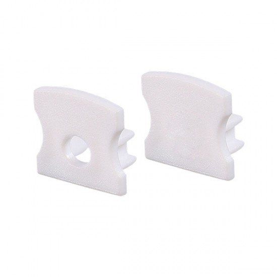 Set 2pcs plastic caps with & without hole for P113 profile Φωτογραφία από Set 2pcs plastic caps with & without hole for P113 profile